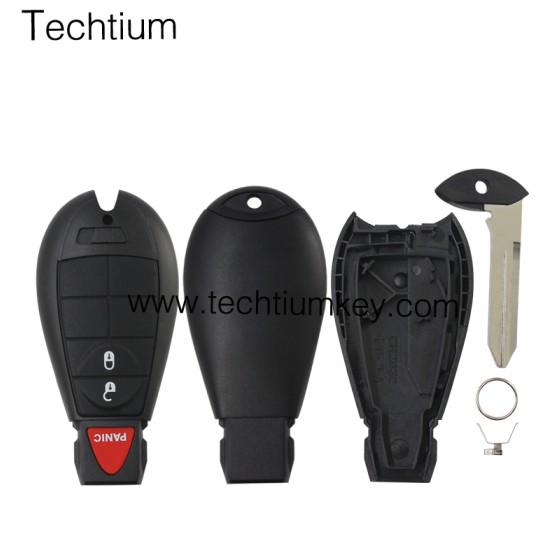 NO LOGO 2+1 button remote key shell for Chrysler/Dodge/Jeep